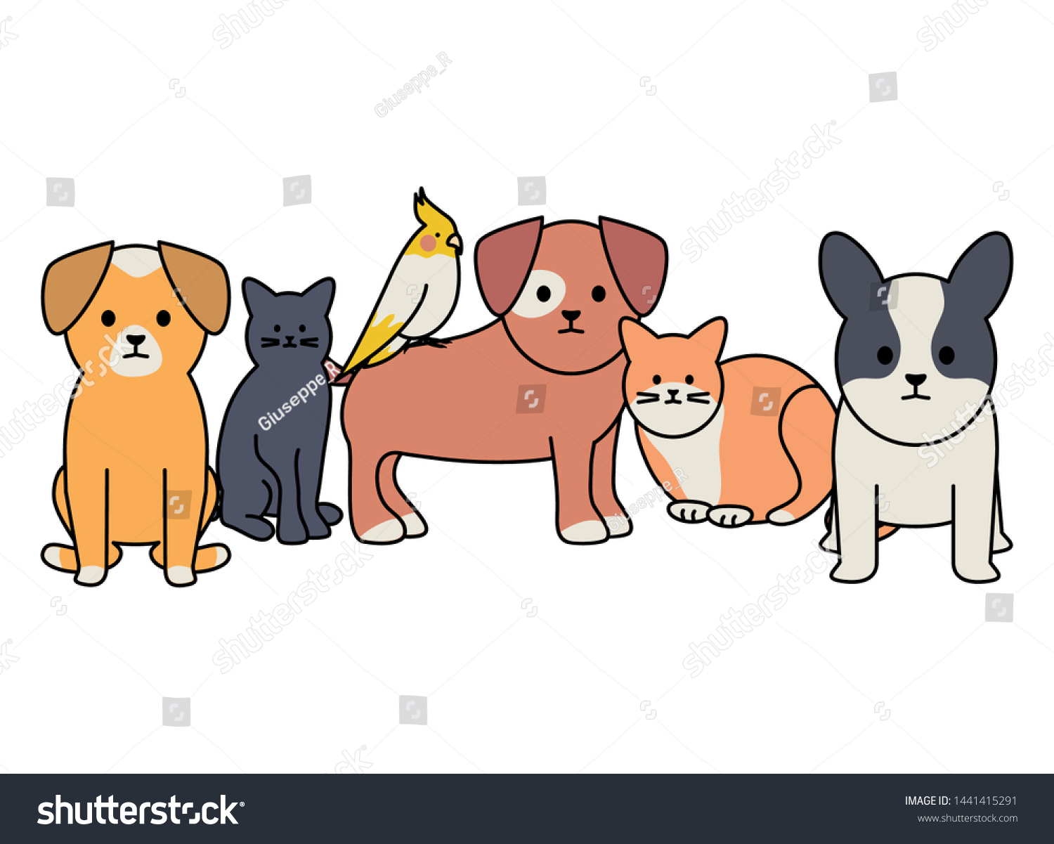 cute group of mascots adorables characters - Royalty Free Stock Vector ...