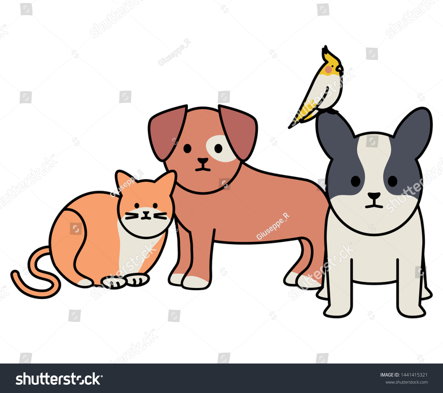 cute group of mascots adorables characters - Royalty Free Stock Vector ...