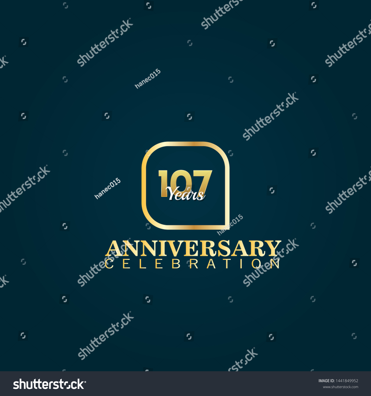 107 Years Anniversary Logo.celebrating 107 Years - Royalty Free Stock ...