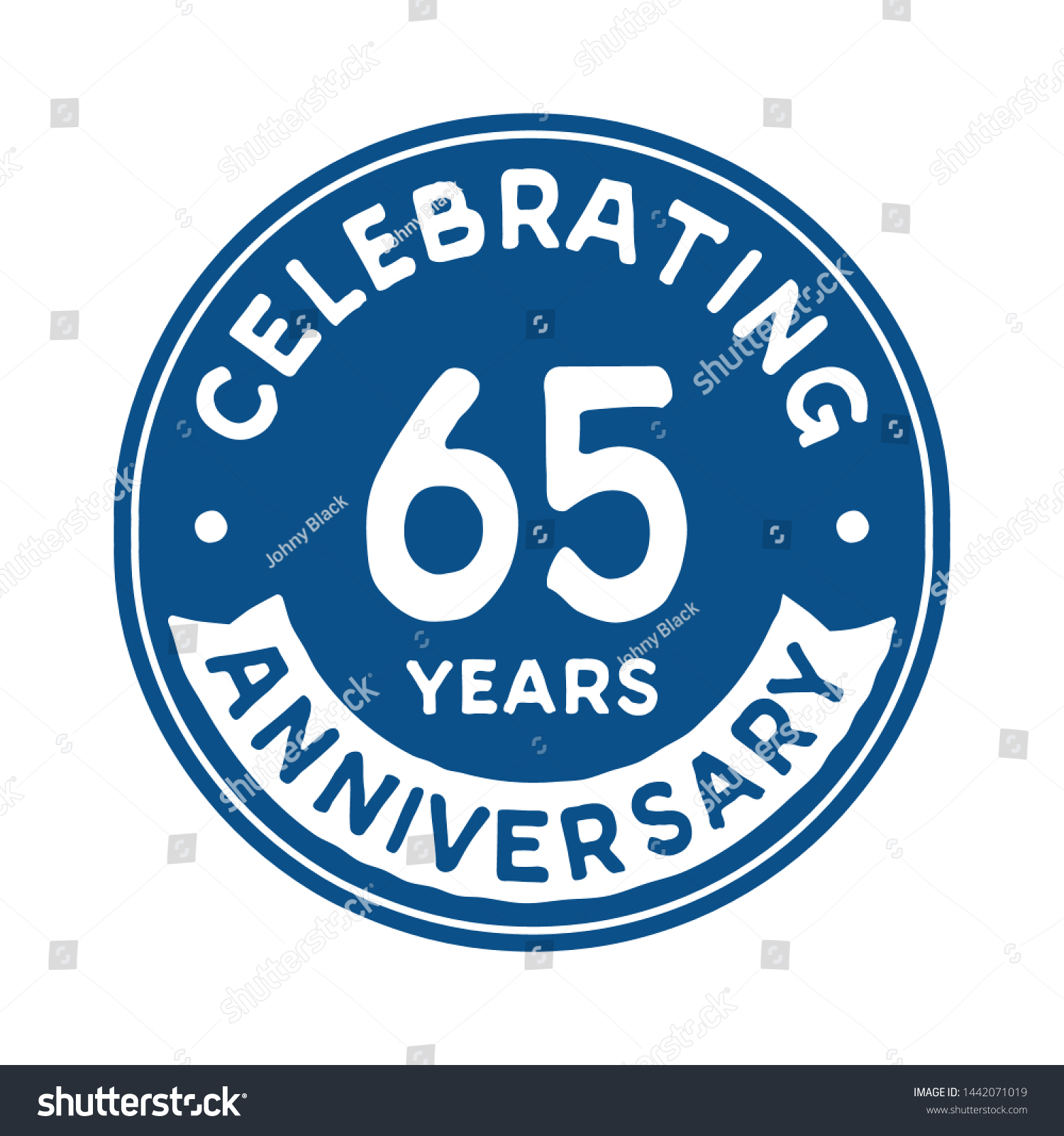 65 years anniversary logo template. Vector and - Royalty Free Stock ...