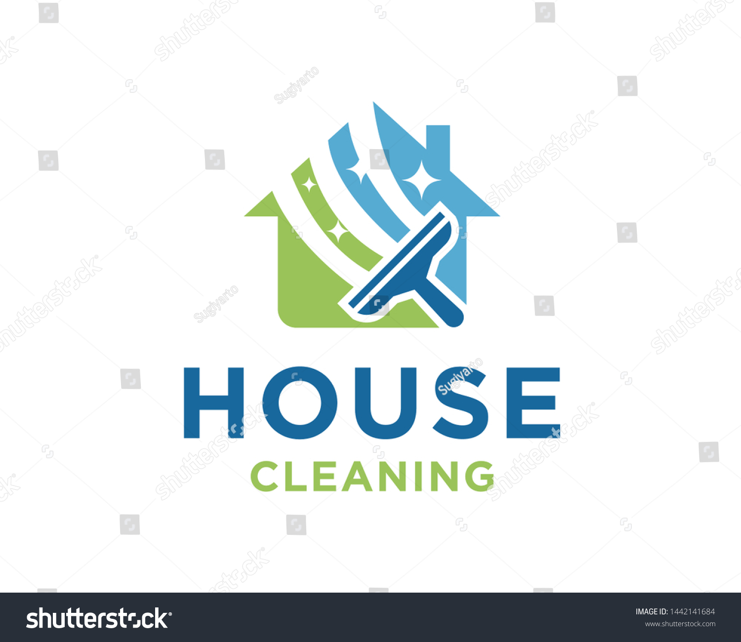 House Cleaning Logo Design, Cleaning Service - Royalty Free Stock ...