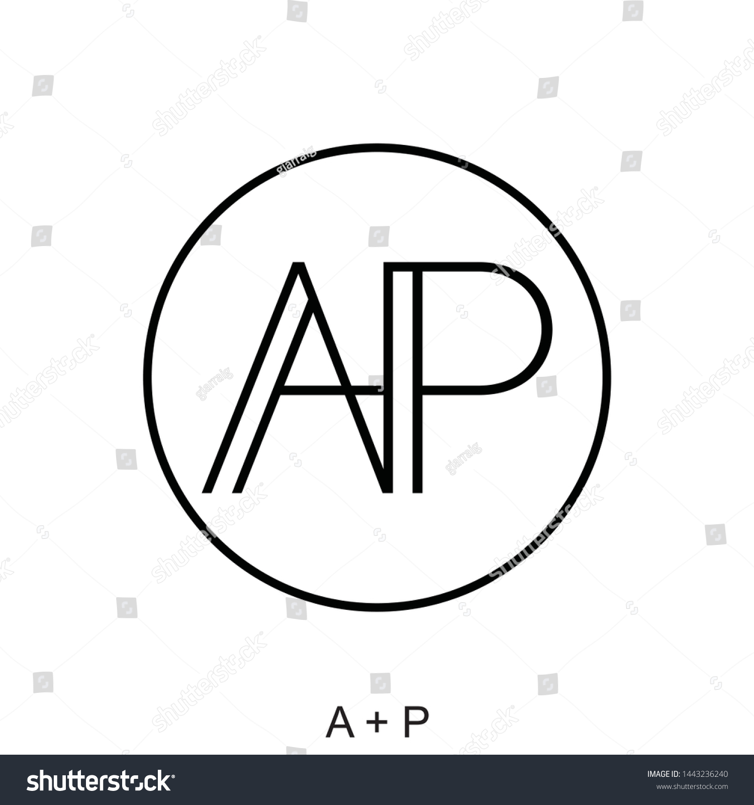 Letter A and P for icon or logo ready to use - Royalty Free Stock ...