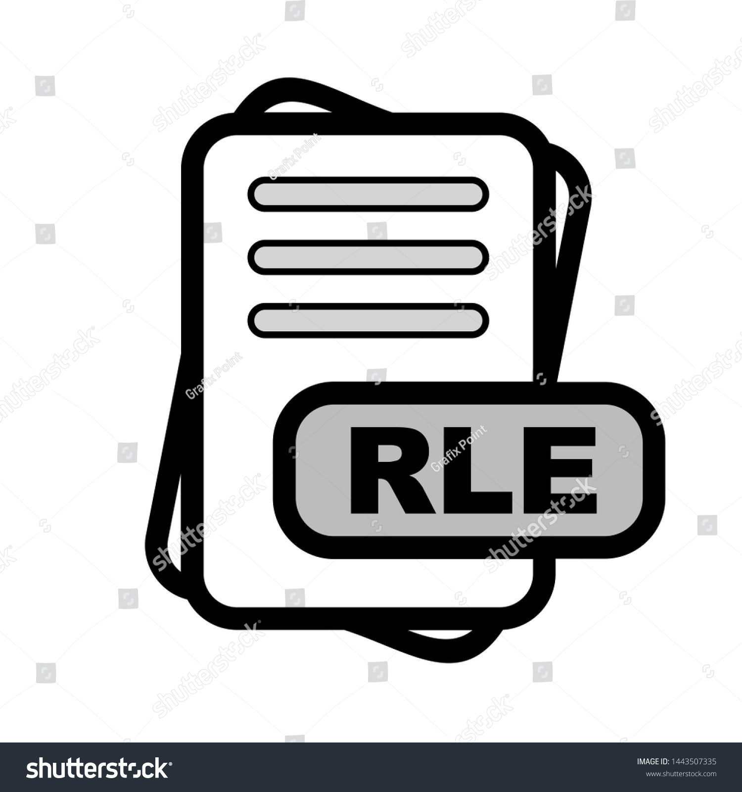 File format icon for your project - Royalty Free Stock Photo 1443507335 ...