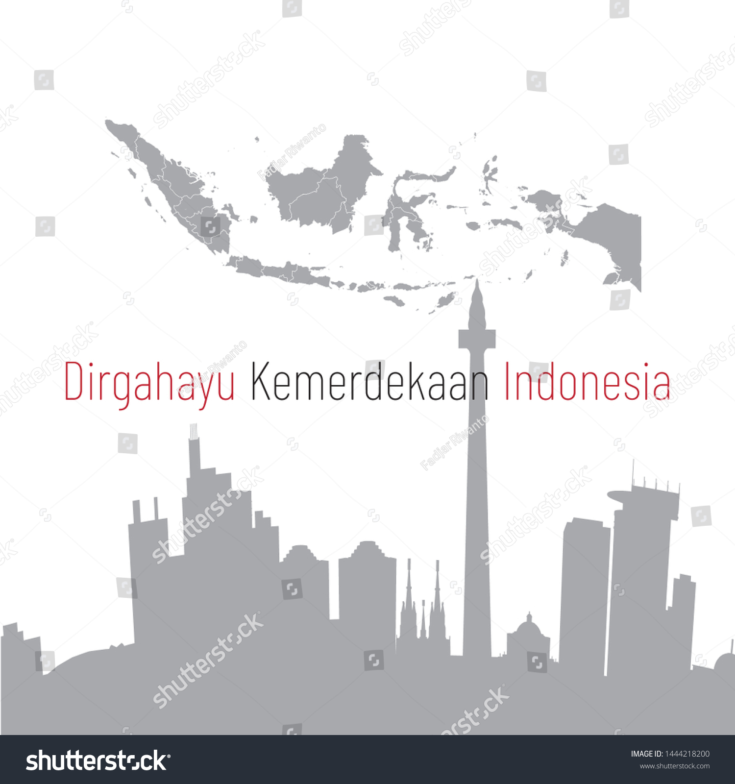 Dirgahayu Kemerdekaan Republik Indonesia Poster Royalty Free Stock Vector 1444218200 7245