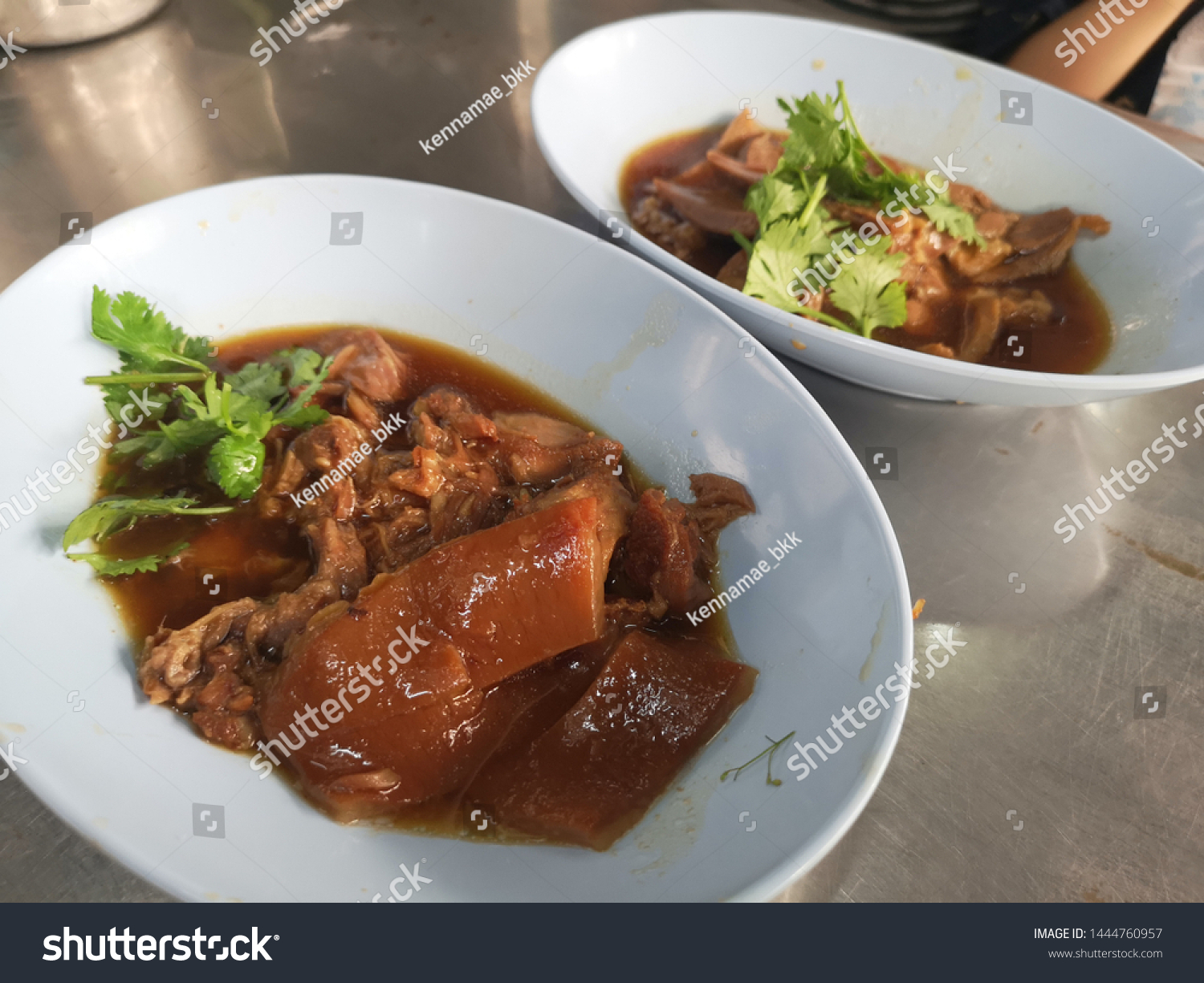 Well-known stew pork in Bangrak, Thailand #1444760957