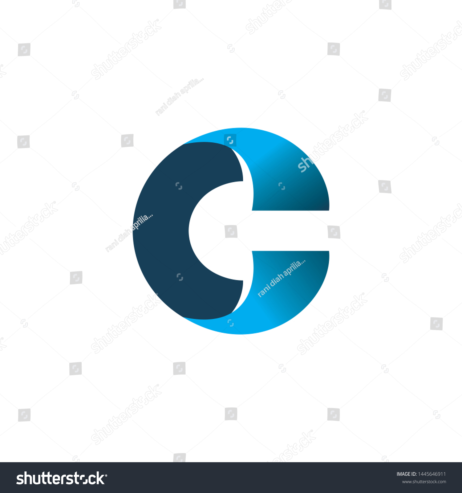 color circle c logo design - Royalty Free Stock Vector 1445646911 ...