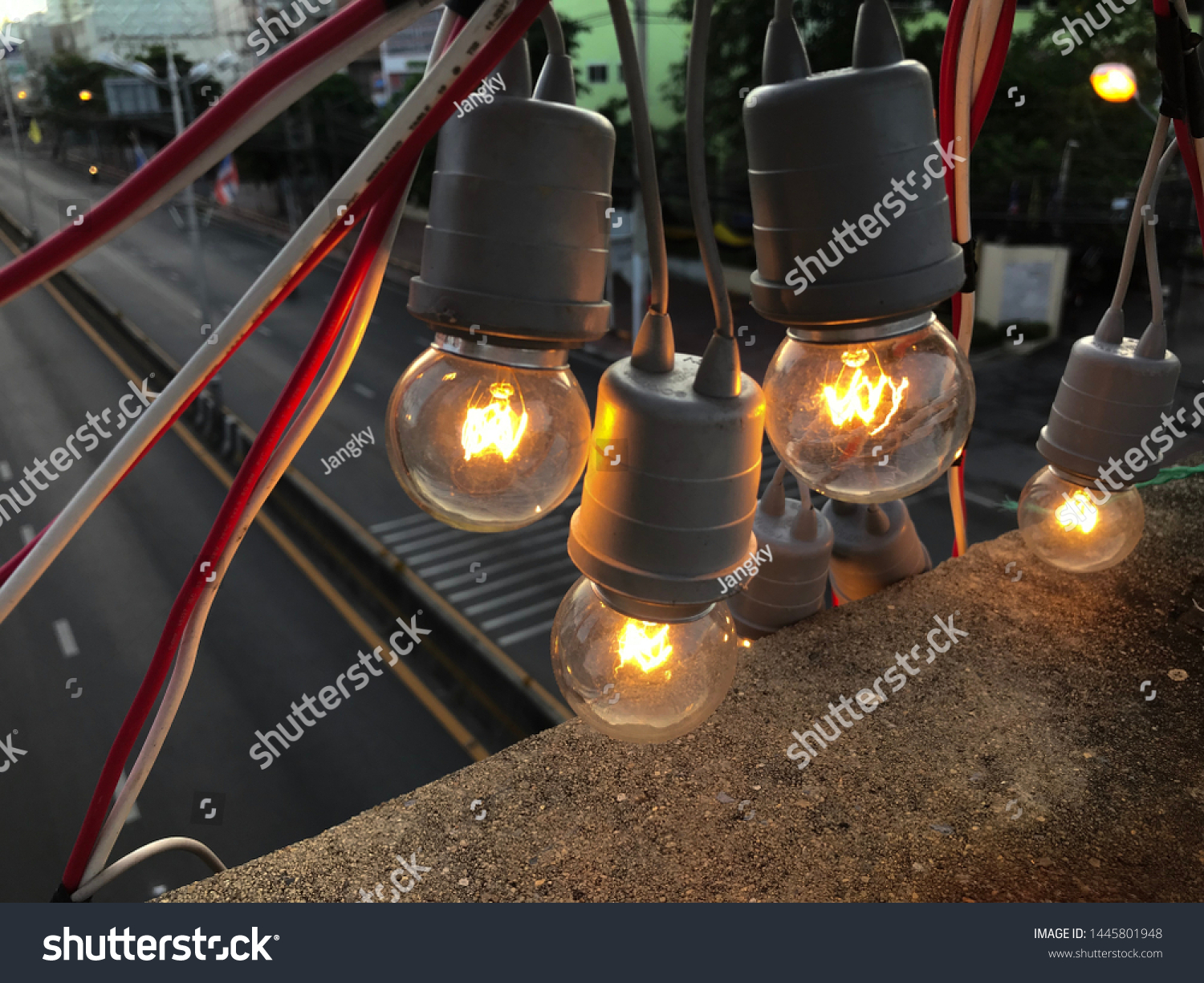 The light to illuminate at the floating bridge  #1445801948