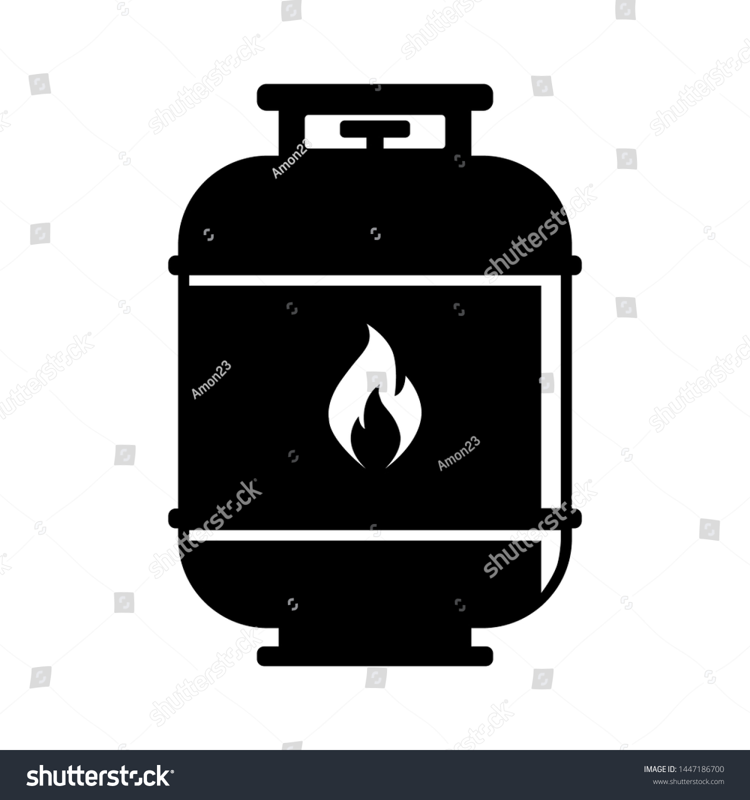 Gas Bottle tank butane propane ethane flame - Royalty Free Stock Vector ...