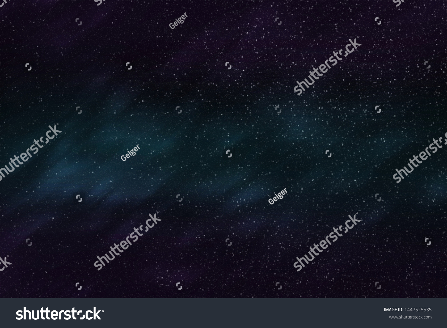 Abstract background texture of distant star space and multicolored nebula, illustration #1447525535