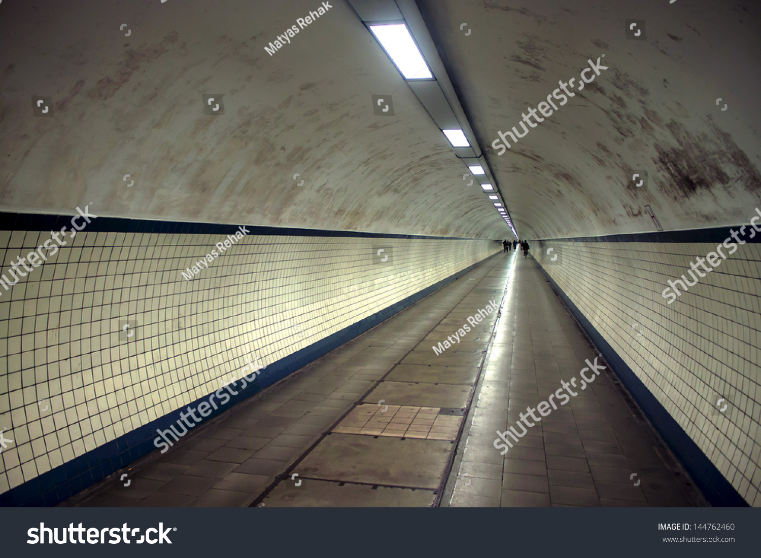 Pedestrian tunnel in Antwerp, Belgium #144762460
