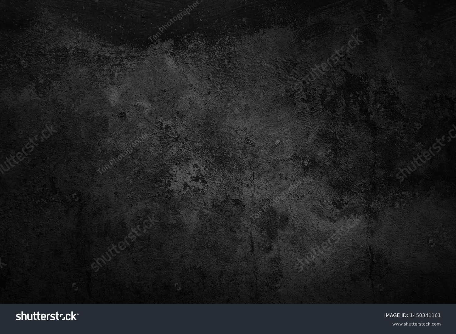 Black wall texture rough background dark concrete floor or old grunge background with black #1450341161