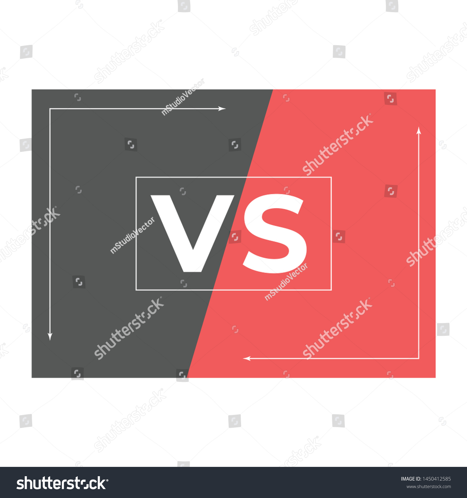 vs logo vector. vs battle letters competition #1450412585