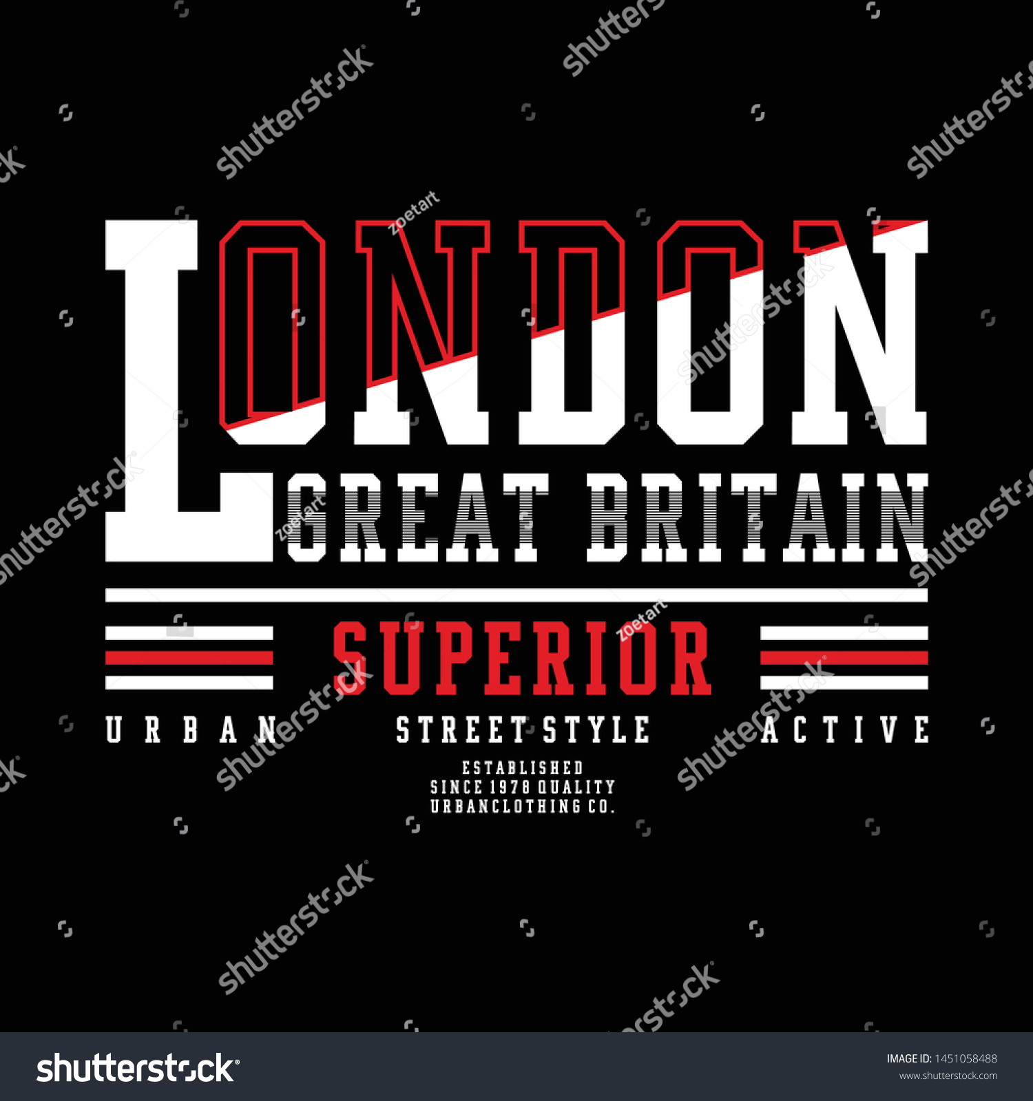 GREAT BRITAIN cool graphic design typography for - Royalty Free Stock ...