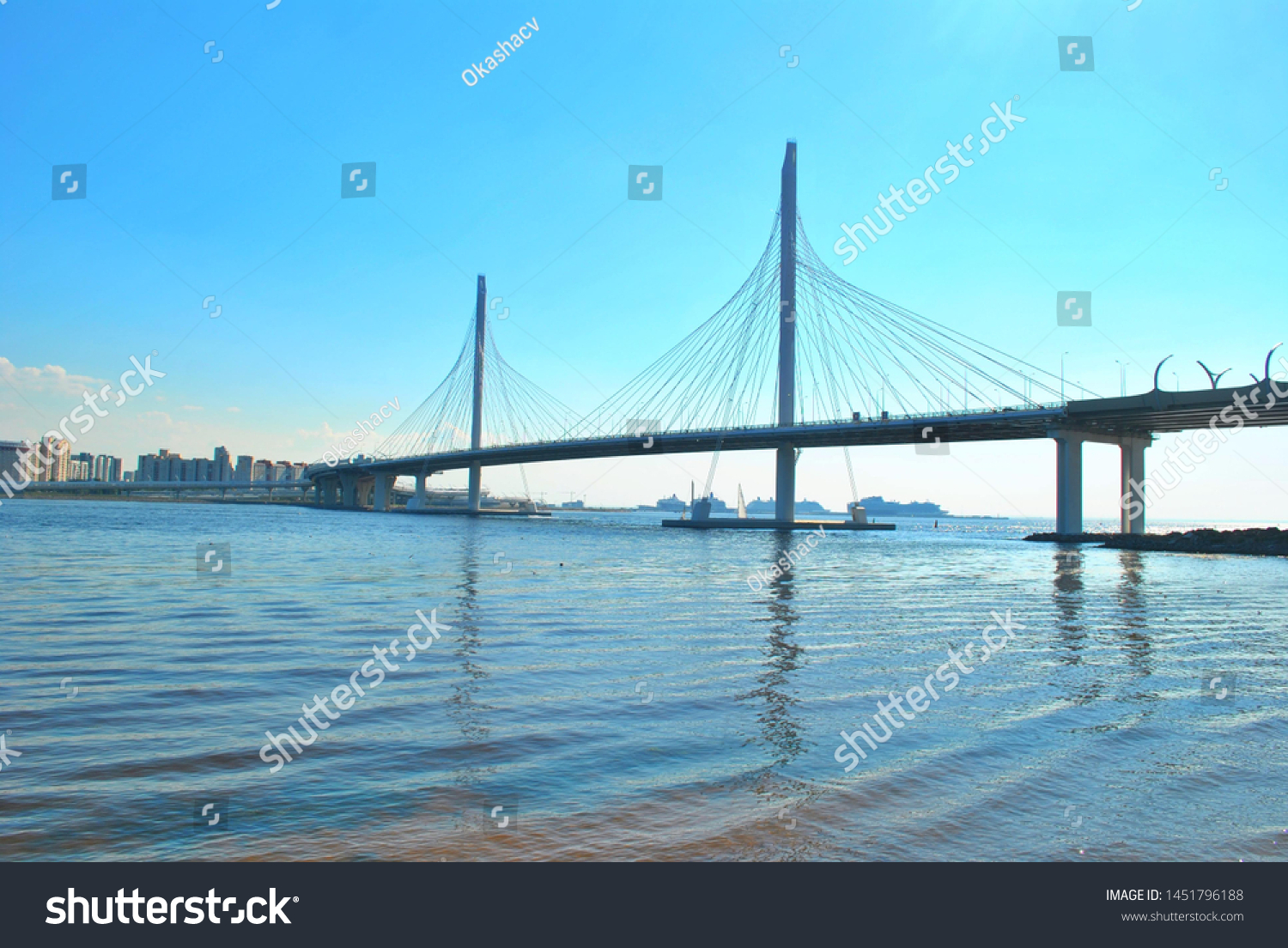 St. Petersburg, yacht bridge, summer, Gulf of Finland, Park 300. #1451796188
