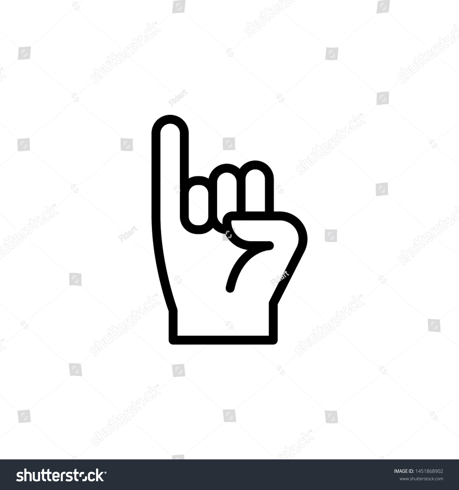 Hand little finger gesture outline icon. Element - Royalty Free Stock ...