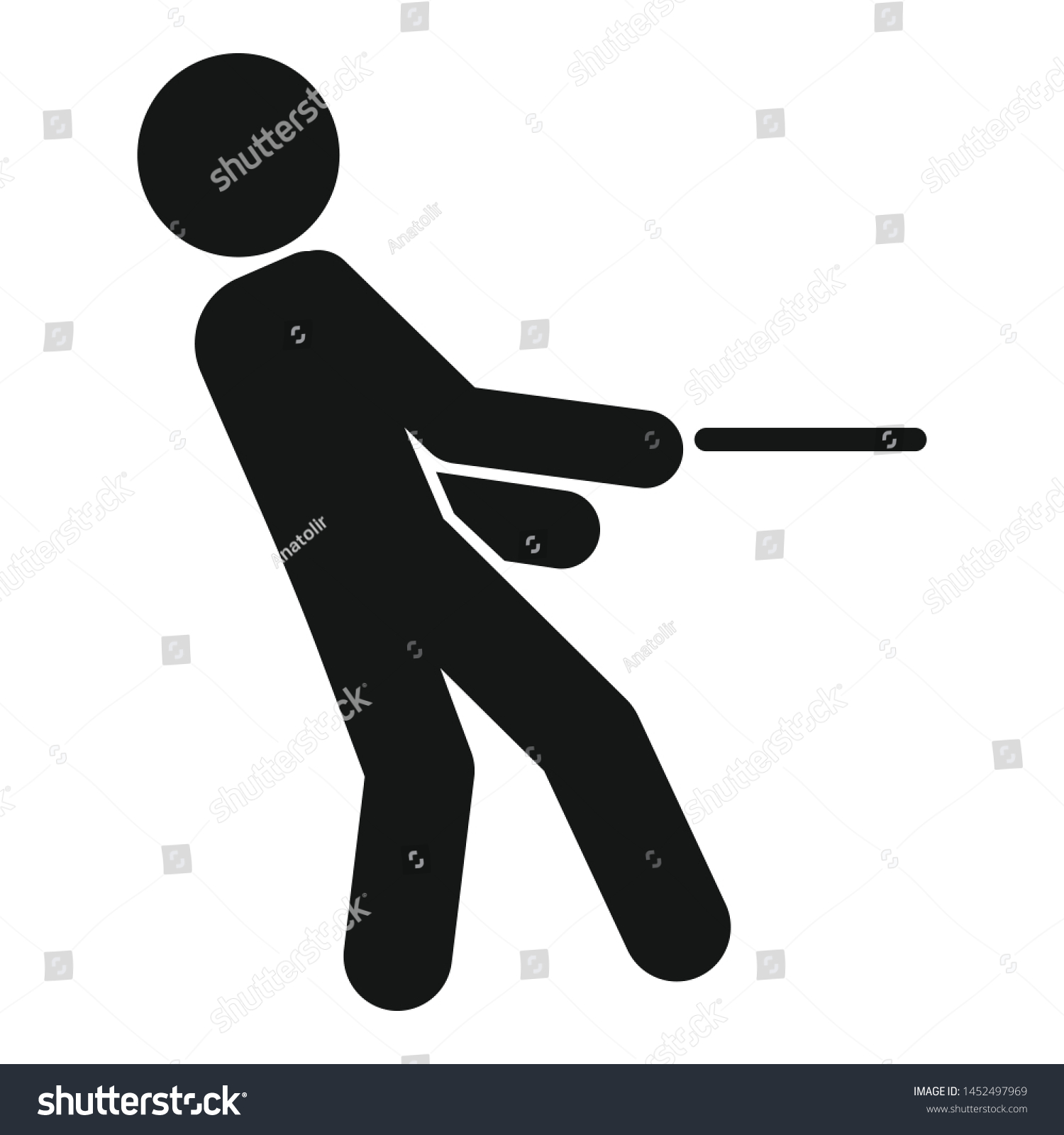 Tug of war game icon. Simple illustration of tug - Royalty Free Stock ...