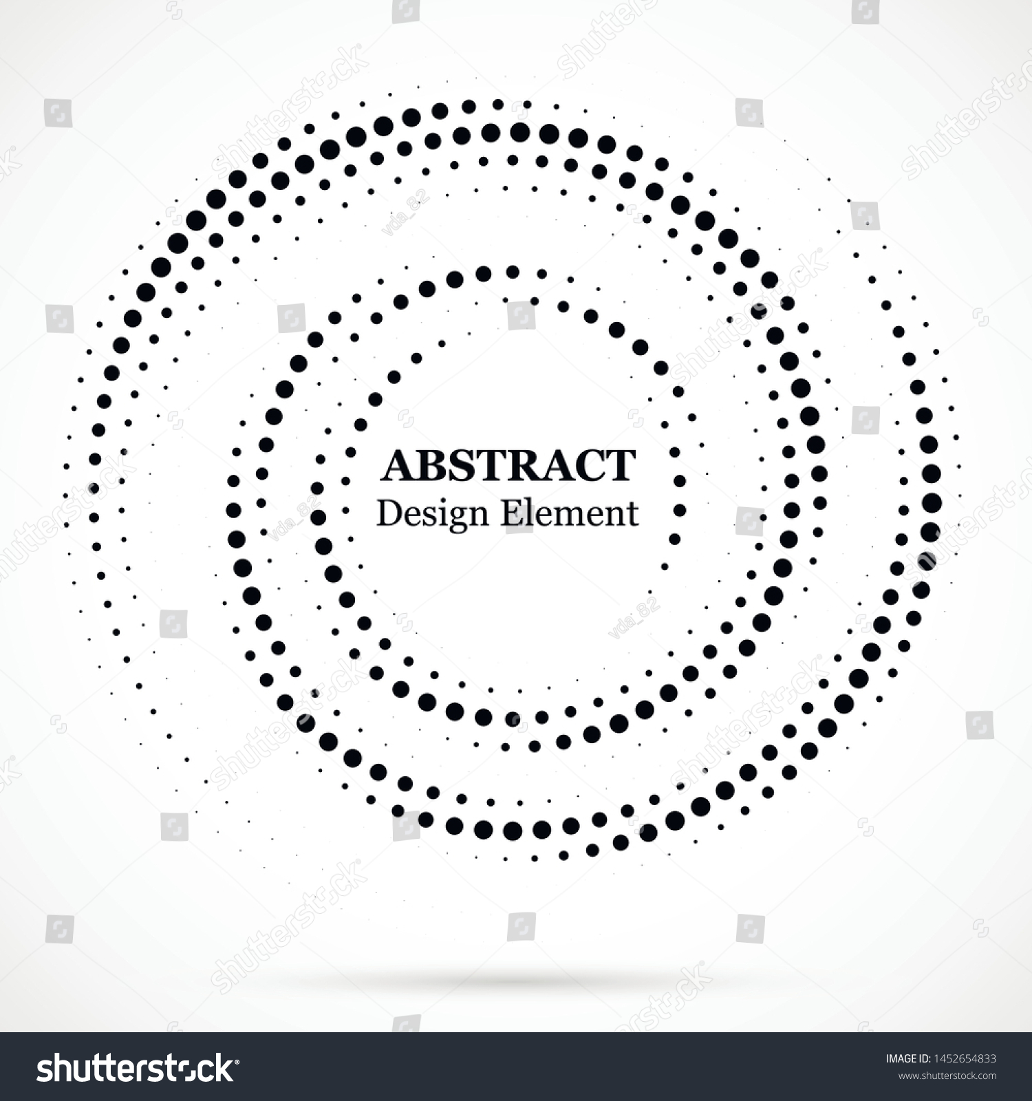 Black abstract vector circle frame halftone dots - Royalty Free Stock ...