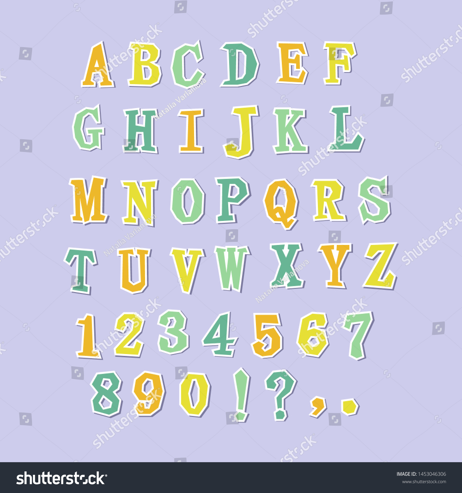 Uppercase Alphabet Latin Alphabet Letters Royalty Free Stock Vector