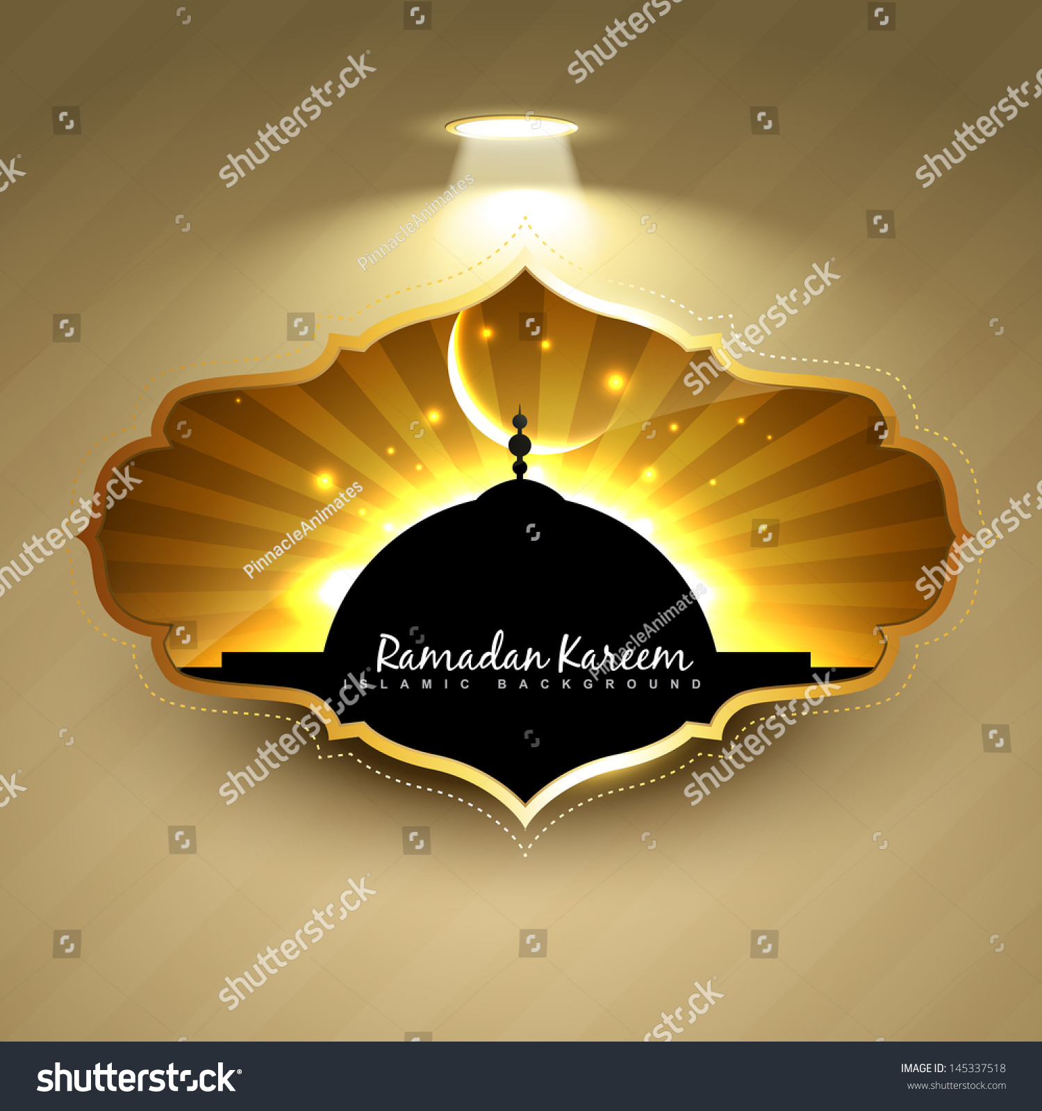 Vector Ramadan Kareem Label Design Royalty Free Stock Vector