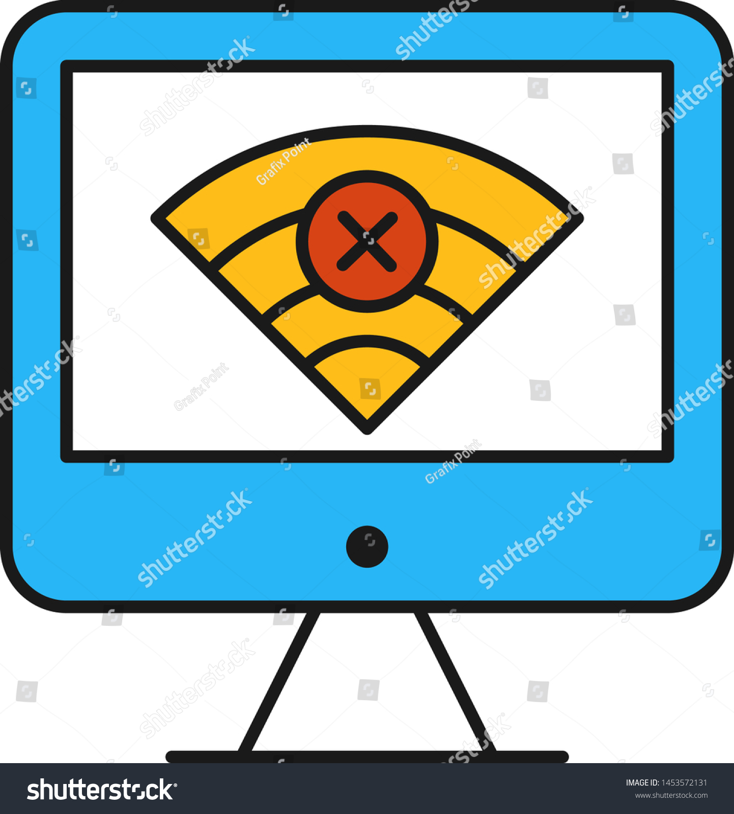 Disconnected Network icon for your project - Royalty Free Stock Vector ...