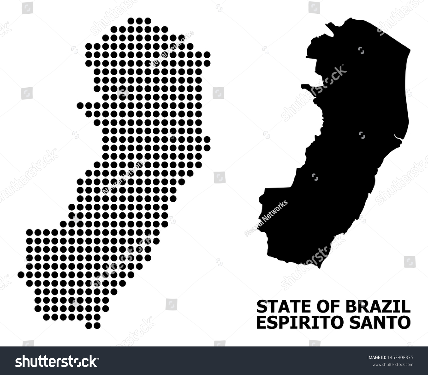 Dotted map of Espirito Santo State composition - Royalty Free Stock ...