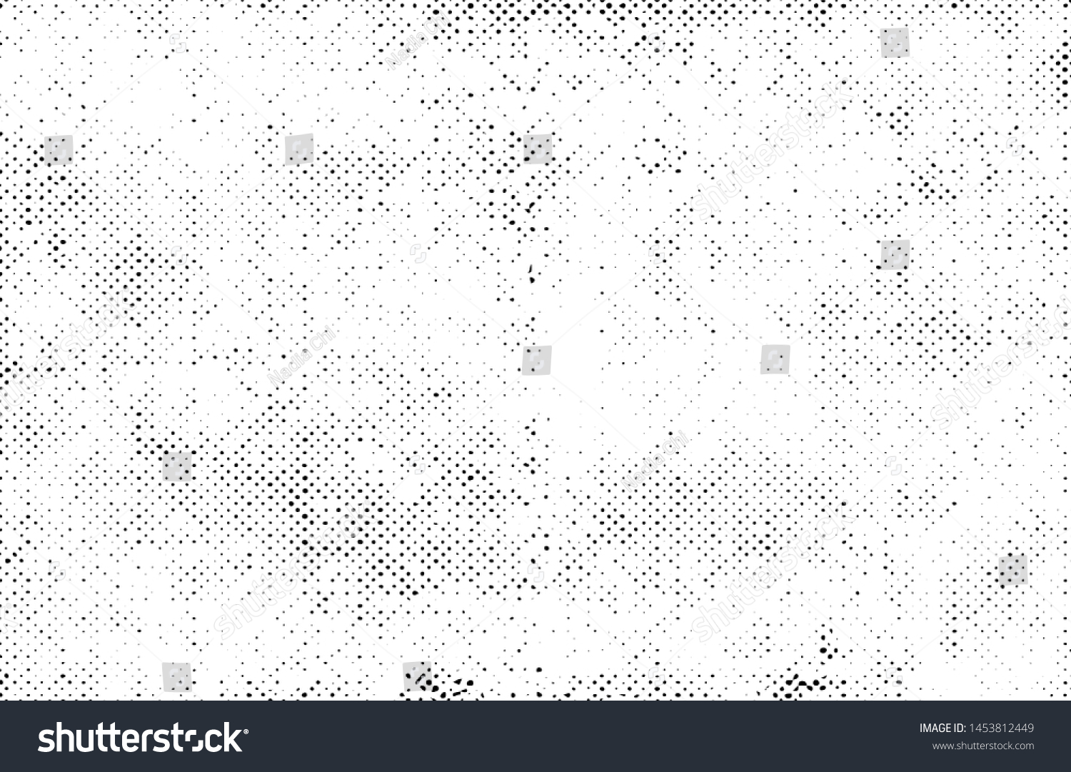 Subtle halftone grunge urban texture vector. Distressed overlay texture. Grunge background. Abstract mild textured effect. Vector Illustration. Black isolated on white background. EPS10. #1453812449