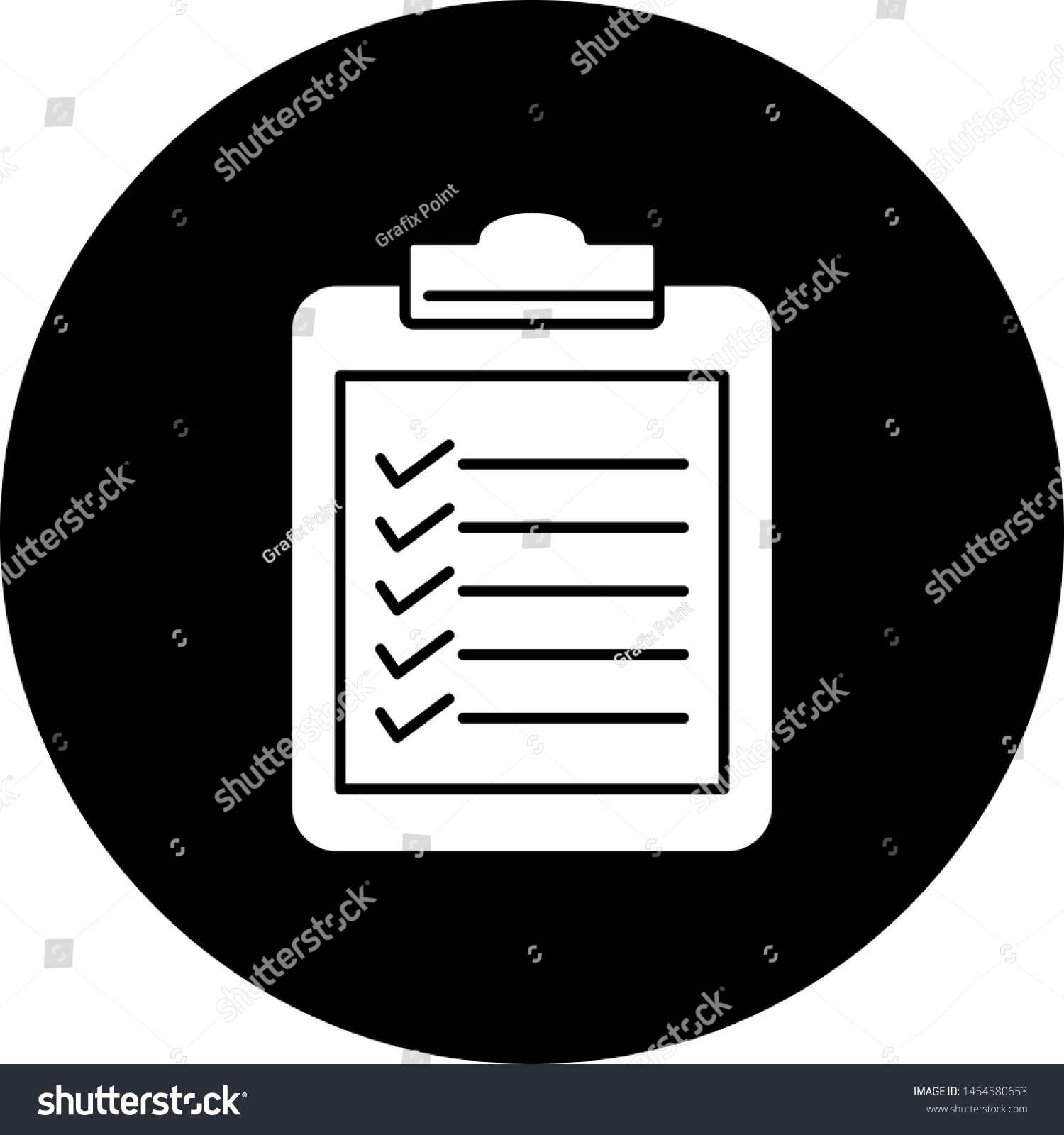 Checklist icon for your project - Royalty Free Stock Photo 1454580653 ...