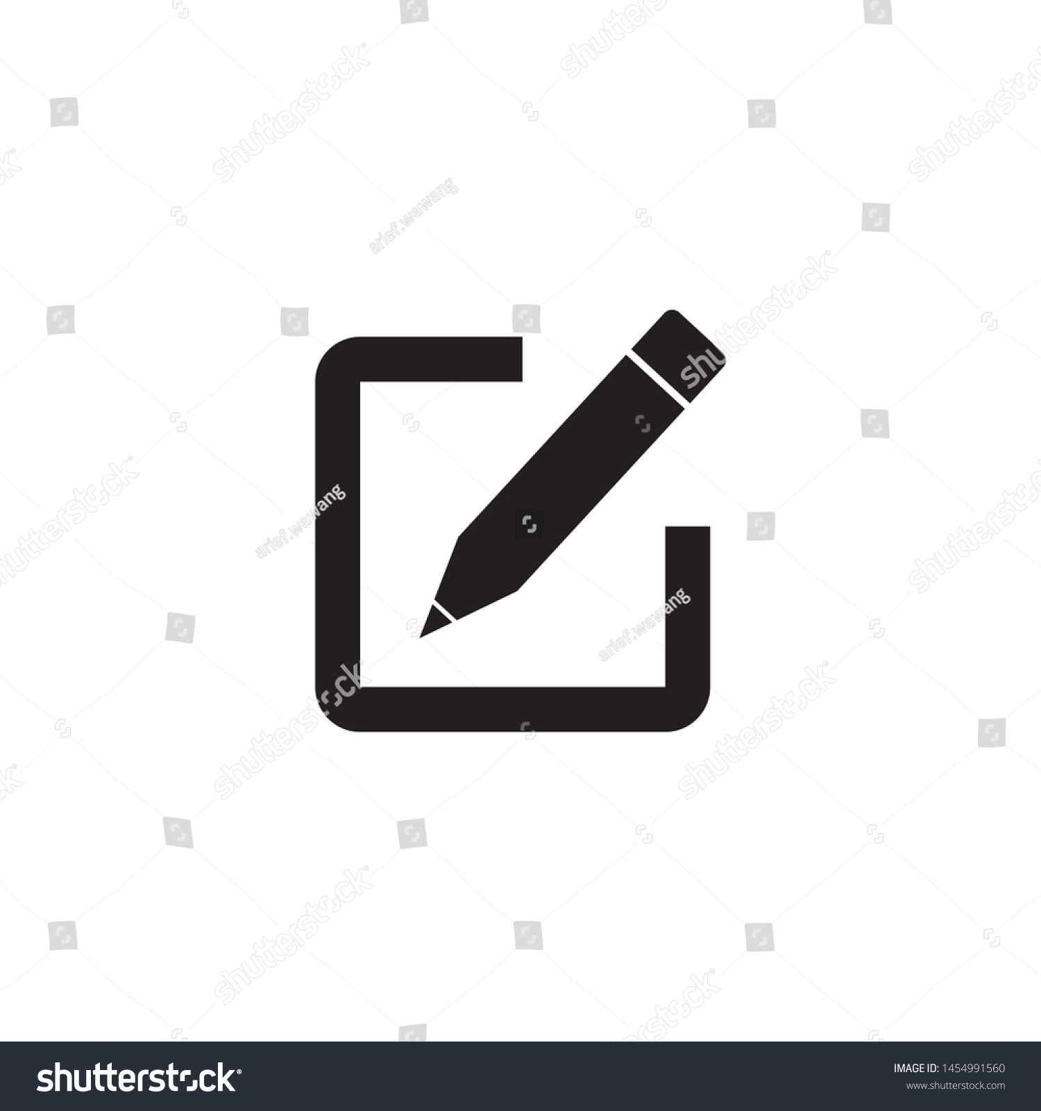 Edit icon, Pencil icon, sign up Icon vector. symbol for web site Computer and mobile vector. #1454991560