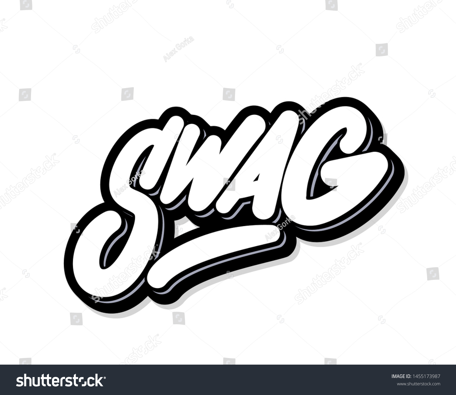 SWAG. Vector hand lettering sticker. - Royalty Free Stock Vector ...