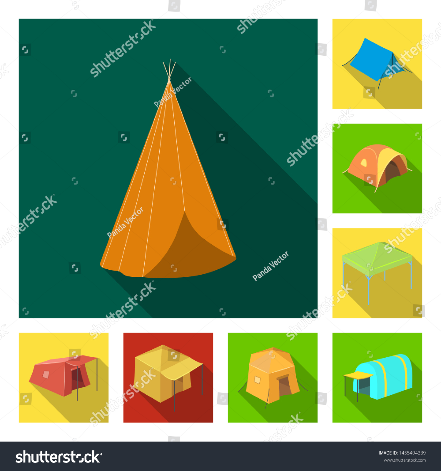 bitmap design of tent and camp sign. Set of tent - Royalty Free Stock ...