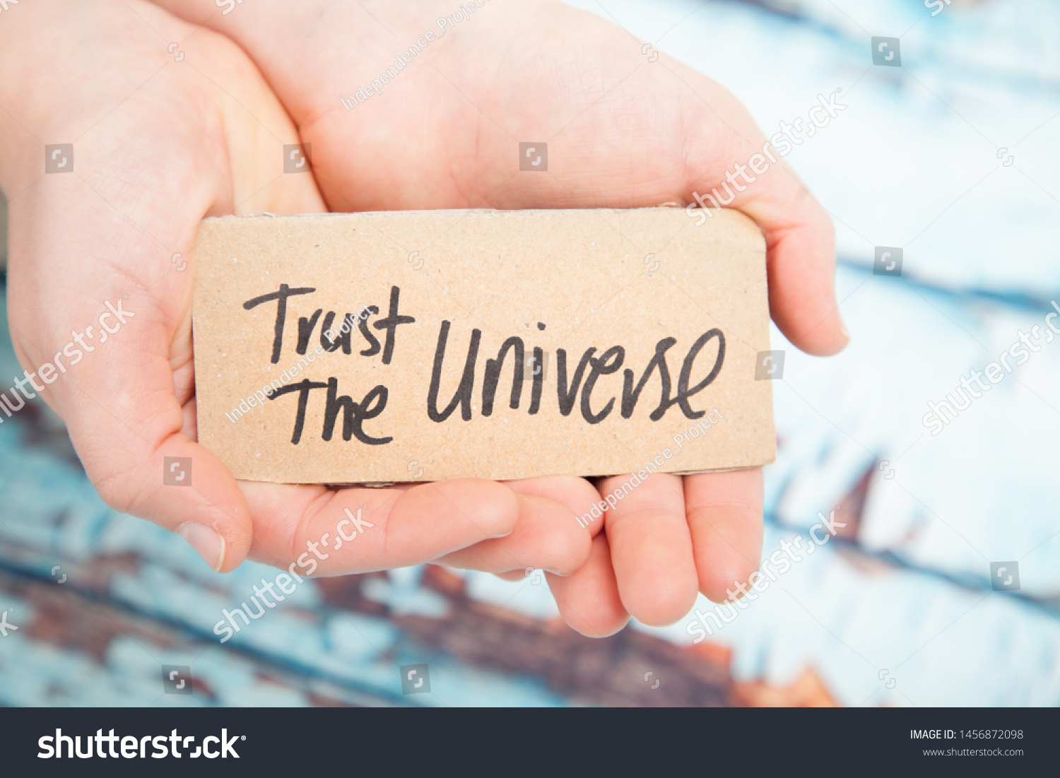 Trust the universe, law of attraction concept  #1456872098
