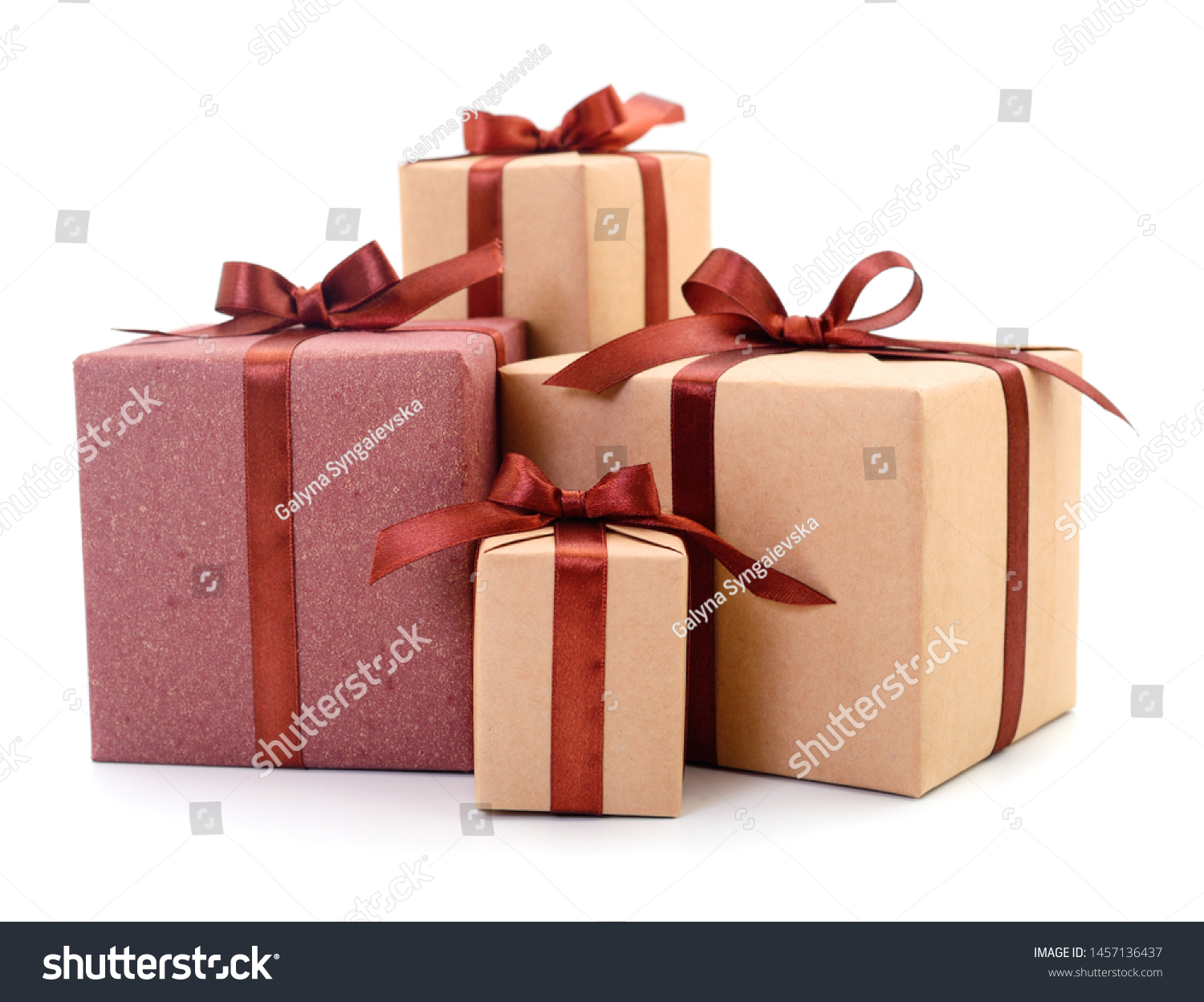 Gift boxes, gifts on a white background isolated. Vacation. Valentine's Day. Women's Day. mothers Day. #1457136437