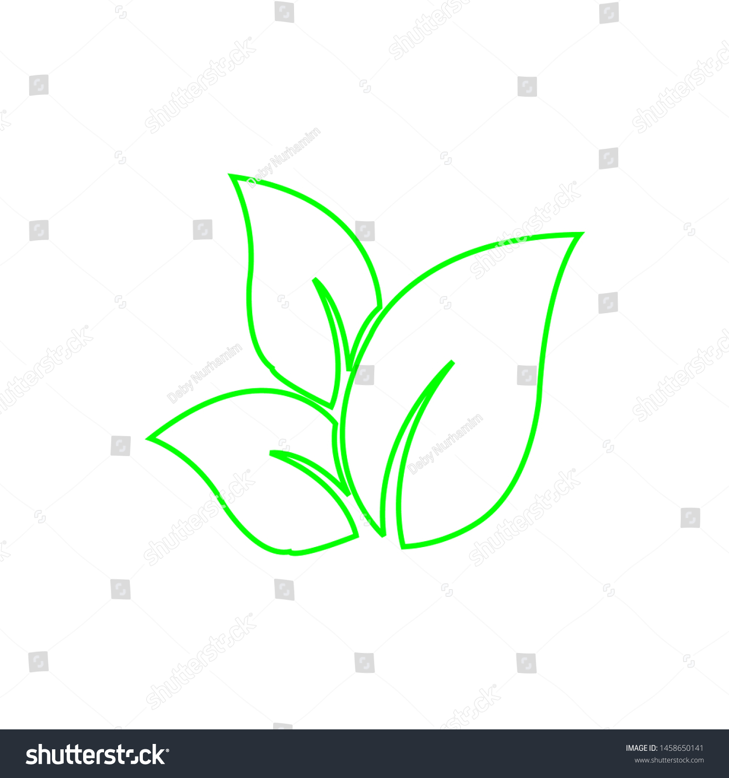 Tea leaf vector symbol. Leaf symbol symbol icon #1458650141