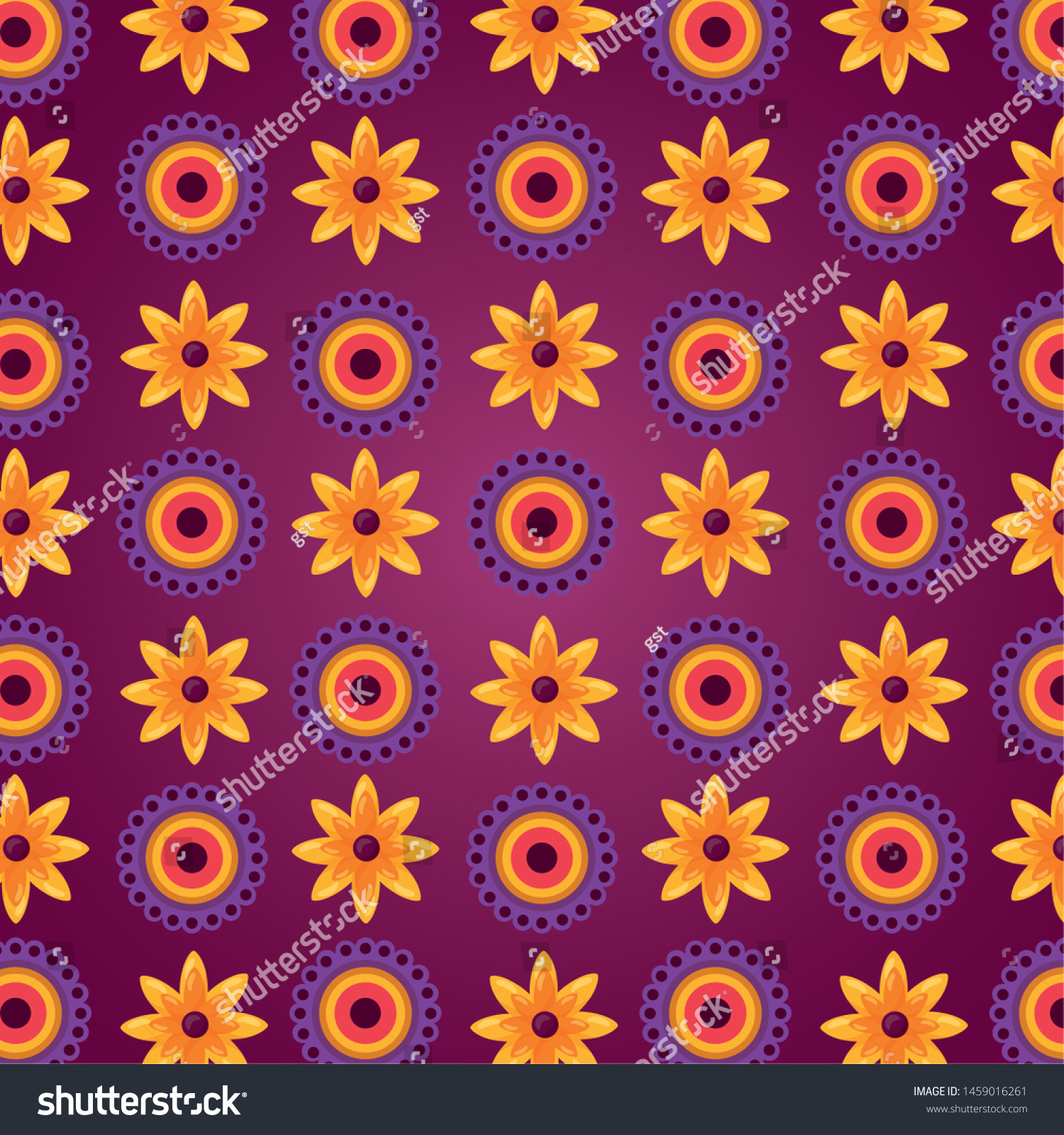 raksha bandhan flowers decoration background vector illustration #1459016261