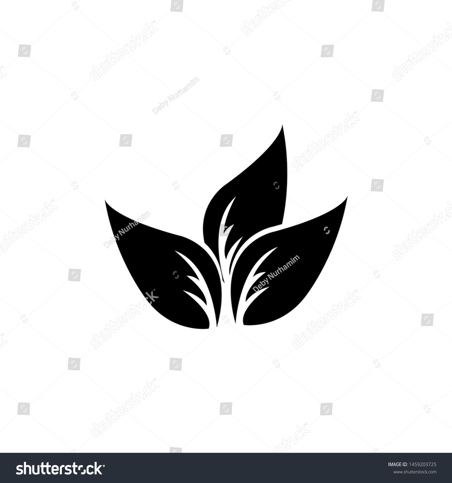 Tea leaf vector symbol. Leaf symbol symbol icon #1459203725