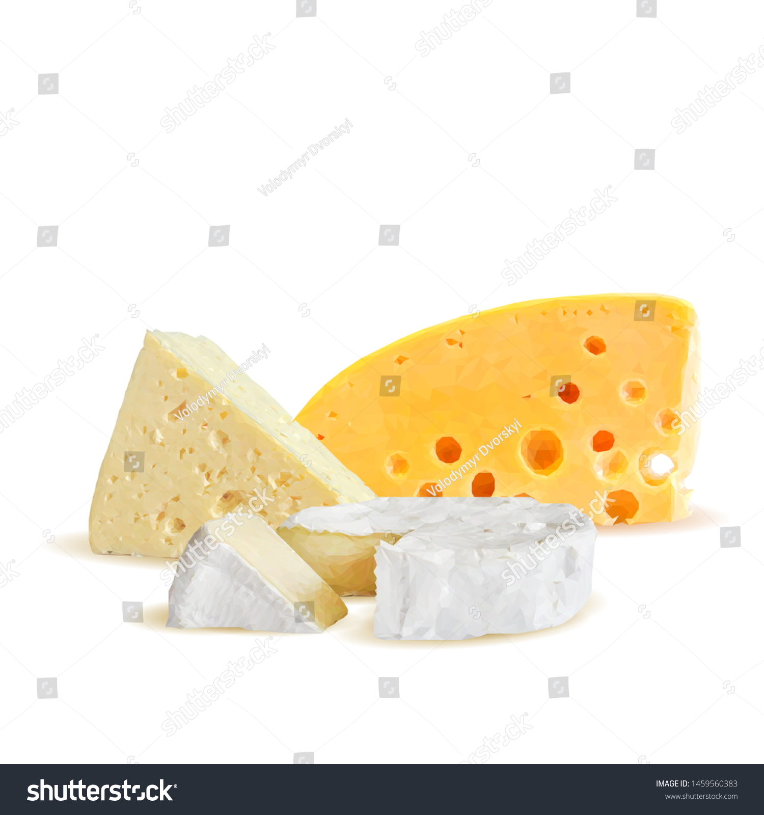 Cottage And Dutch Cheese Low Poly Fresh Royalty Free Stock Vector   Avopix 1459560383 