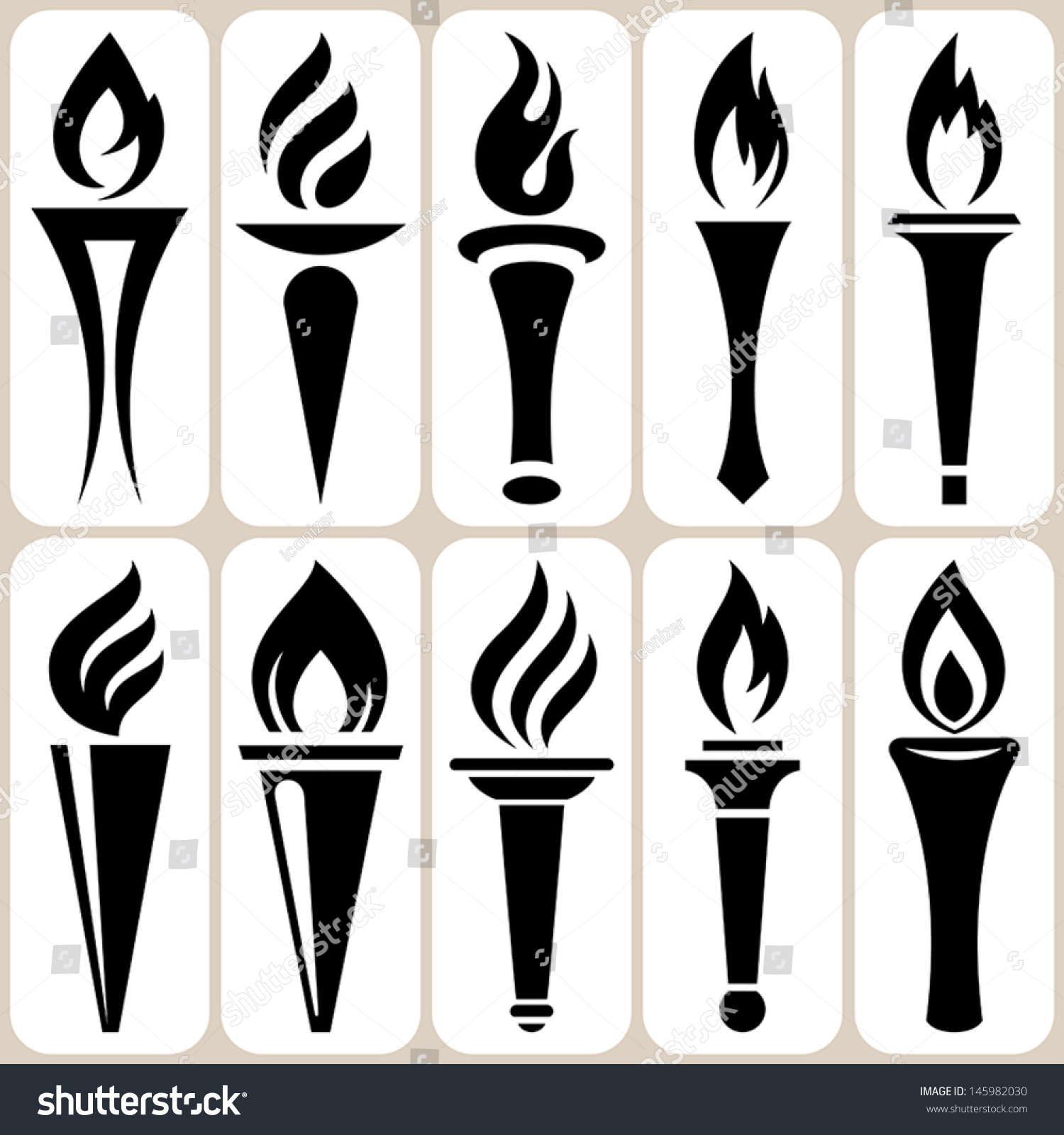 torch icons set #145982030