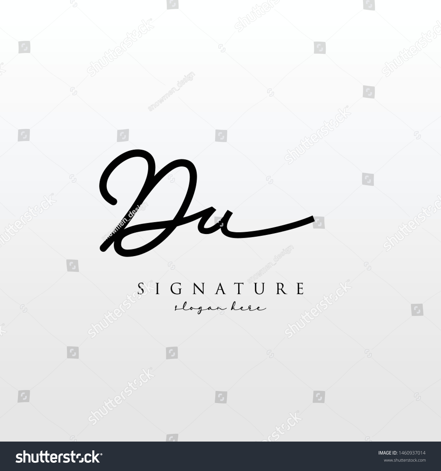 Letter DU Signature Logo Template - Vector - Royalty Free Stock Vector ...