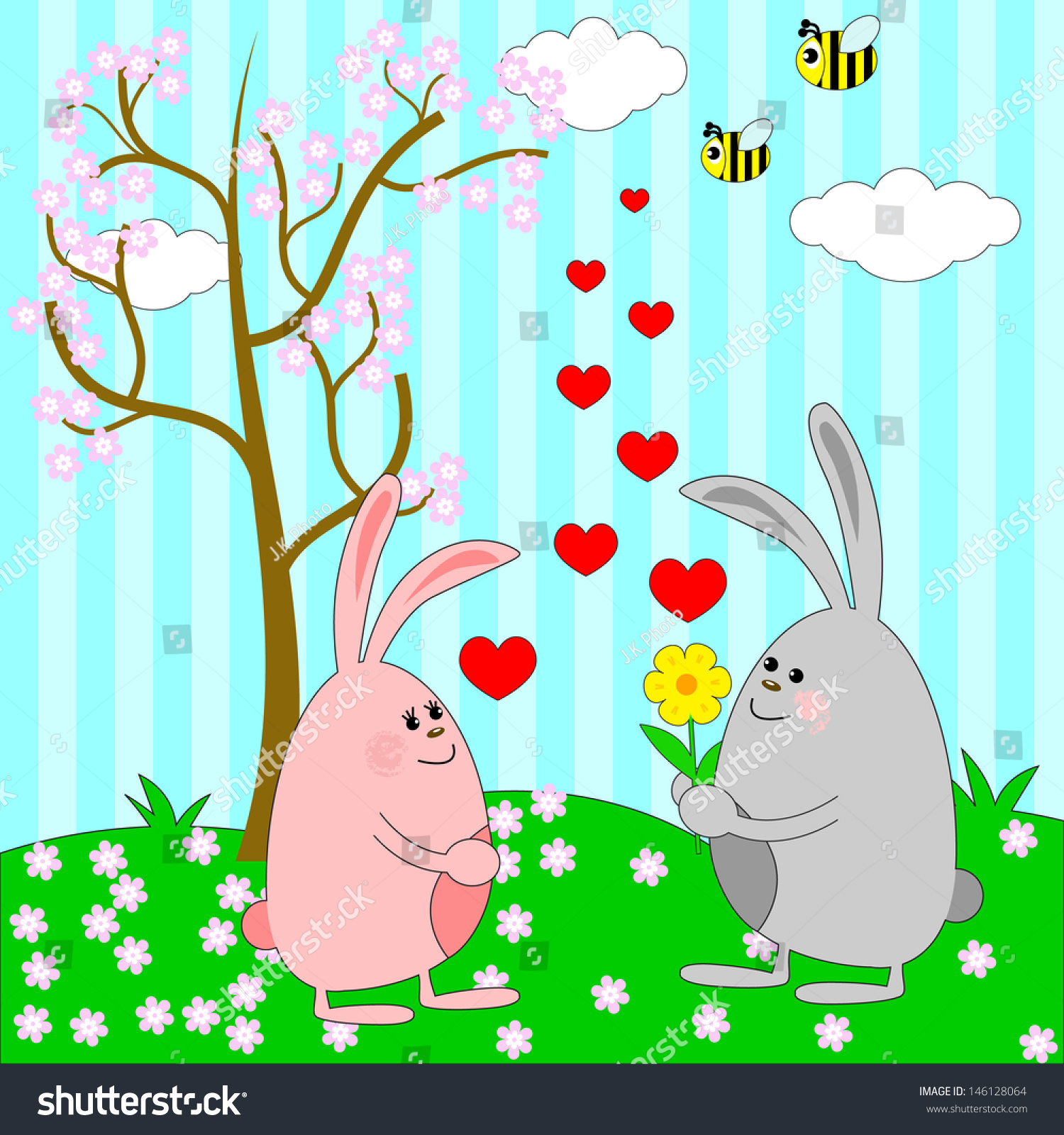 Rabbits in love #146128064
