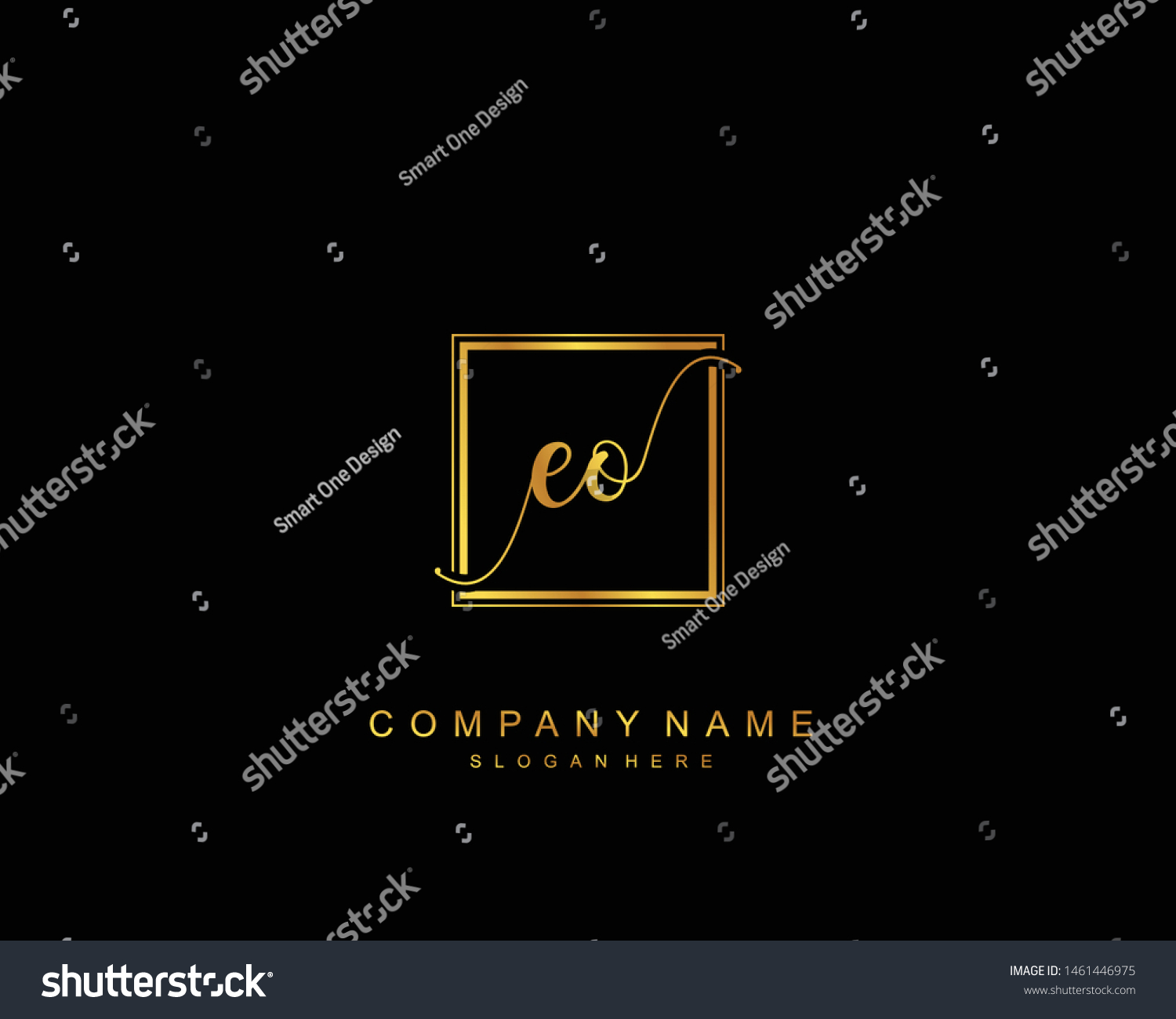 Initial EO beauty monogram and elegant logo - Royalty Free Stock Vector ...