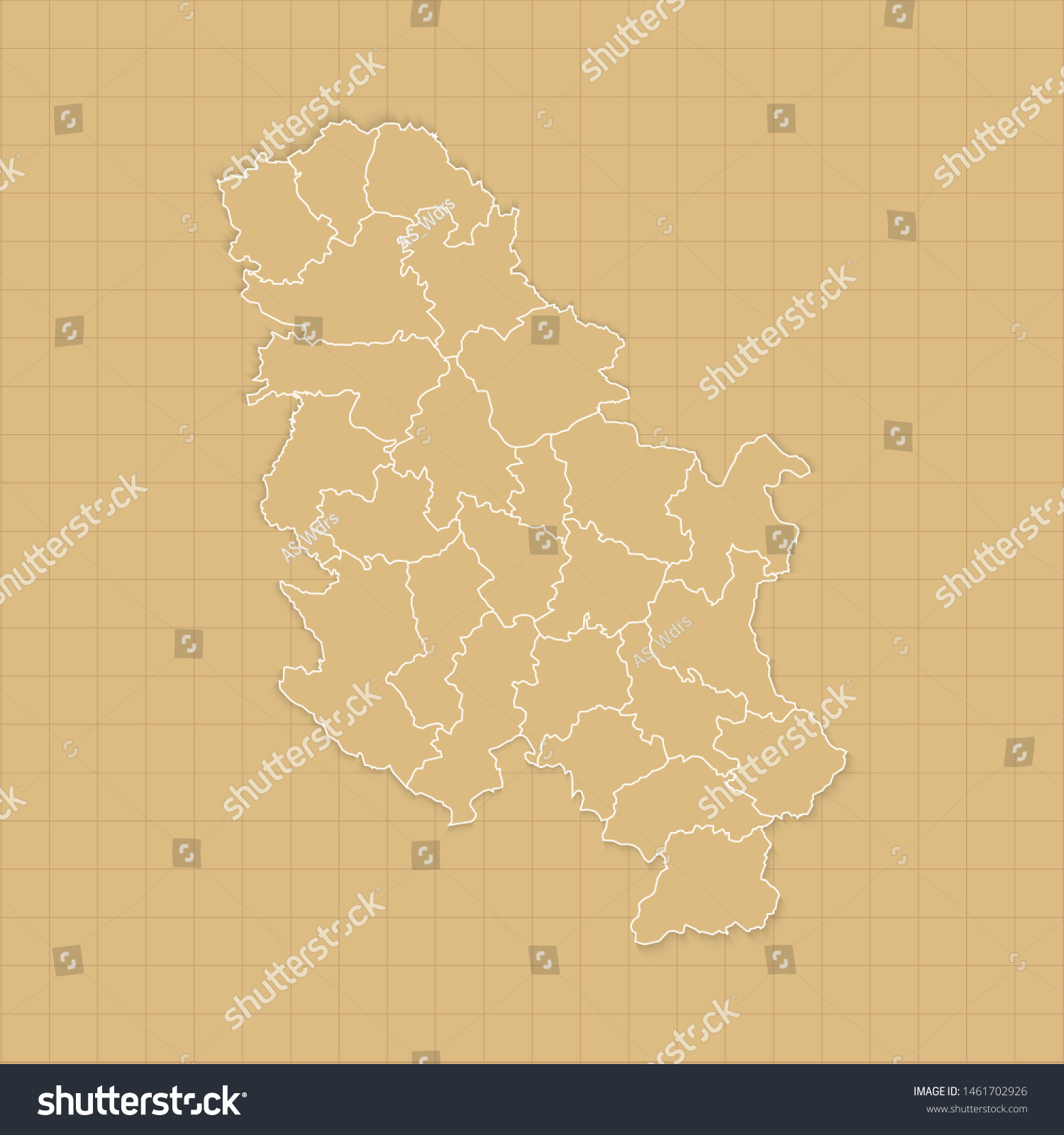 Ancient Serbia map old paper background with - Royalty Free Stock ...