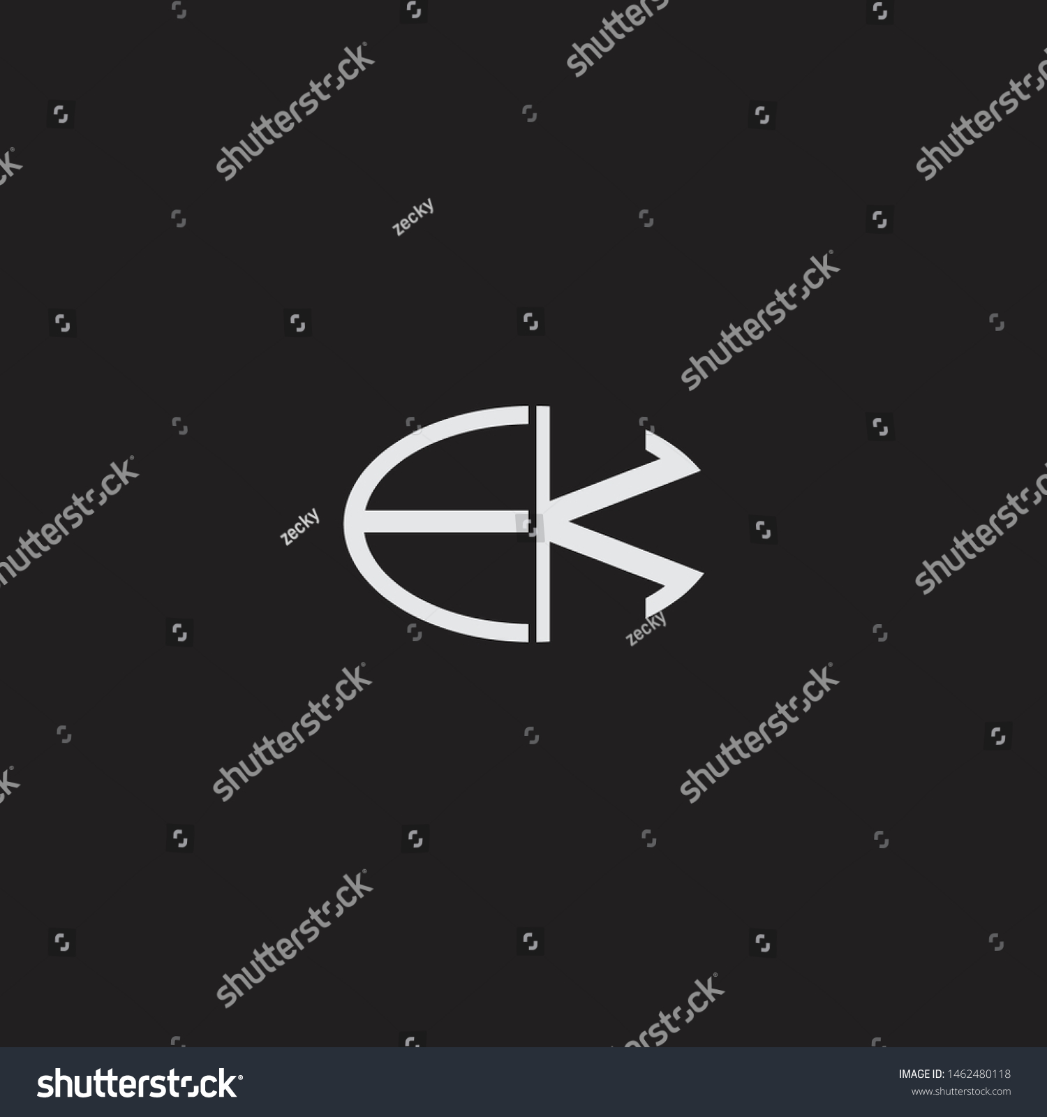 EK Logo letter oval monogram design template - Royalty Free Stock ...