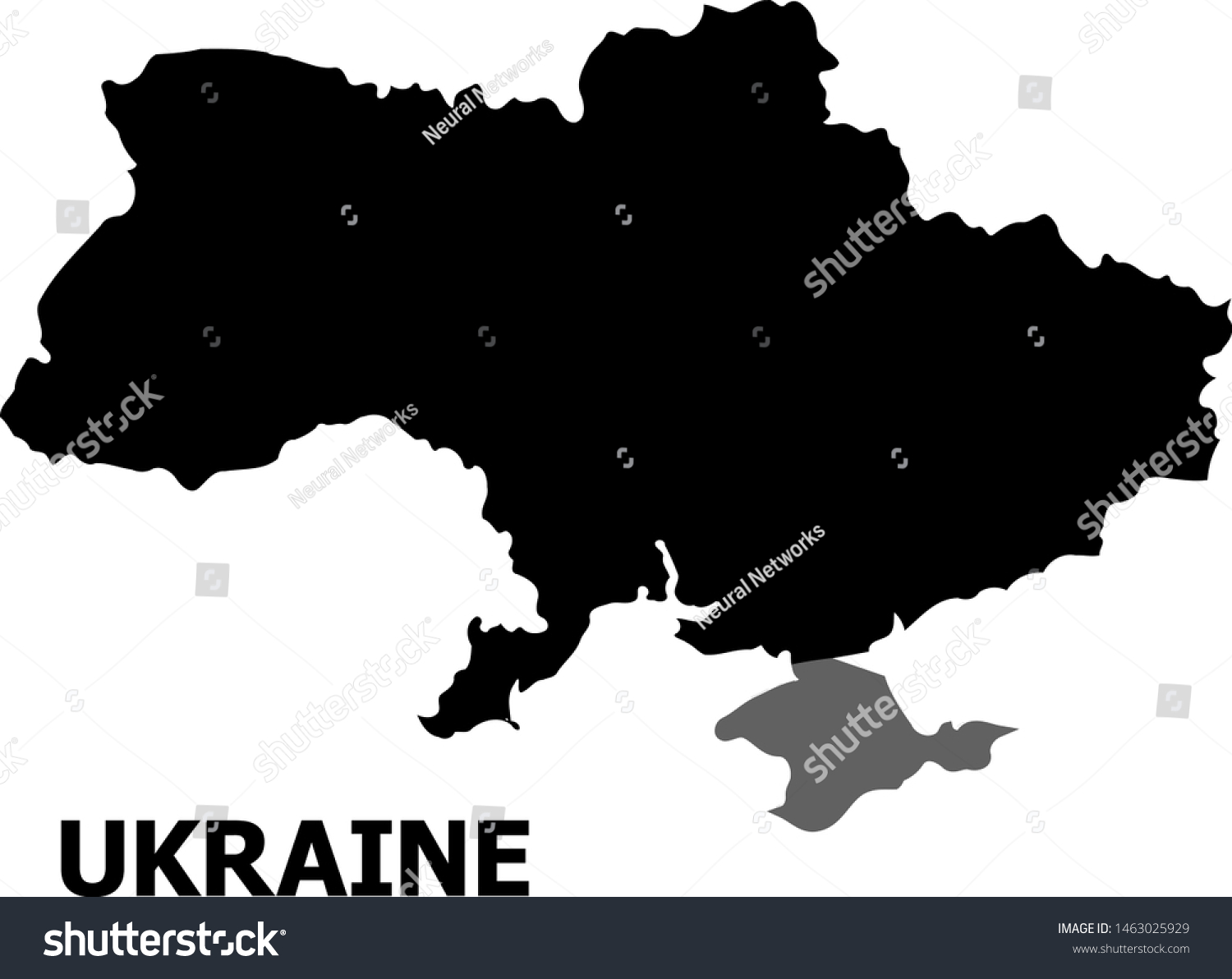 Vector Map of Ukraine with title. Map of Ukraine - Royalty Free Stock ...