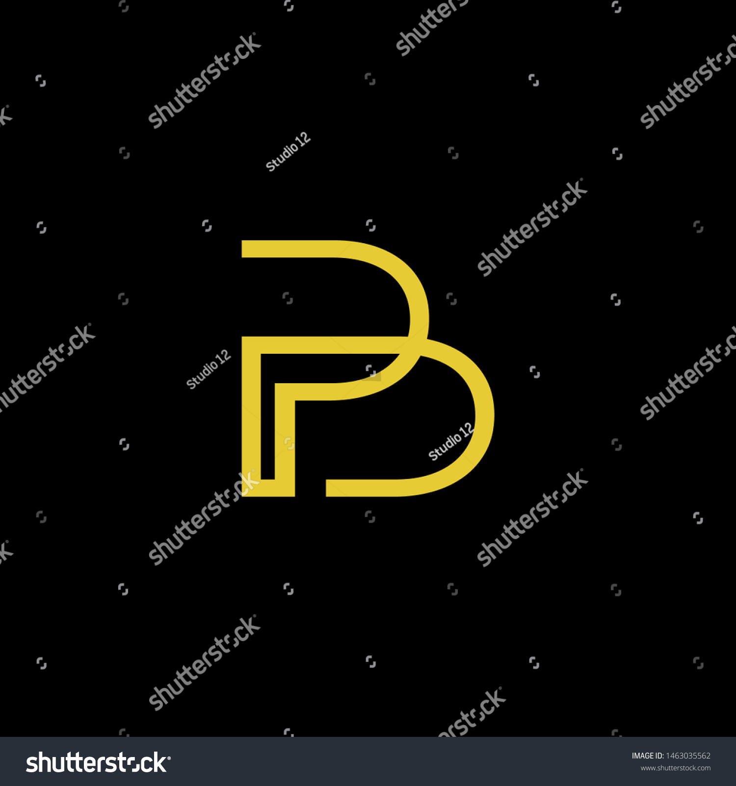 pb initial logo, bp initial logo - Royalty Free Stock Vector 1463035562 ...