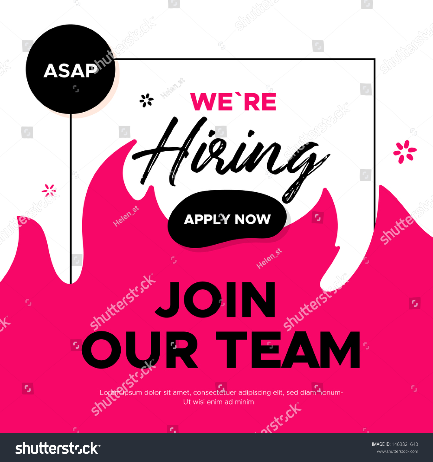 Join Our Team Banner Design. Work Poster. - Royalty Free Stock Vector ...