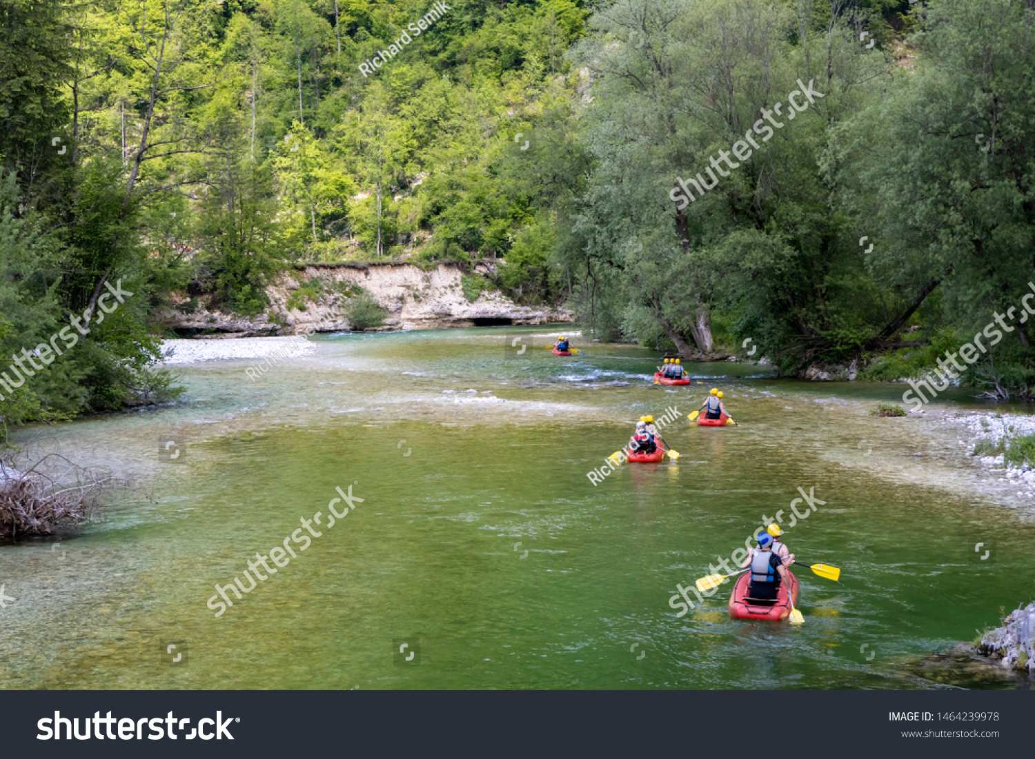 Rafting, Sava Bohinjka in Triglav national park, Slovenia #1464239978
