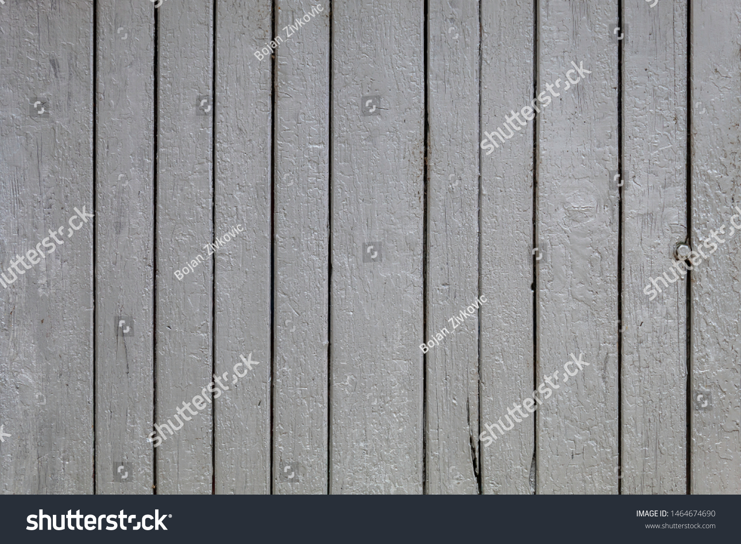 Old Weathered Gray Painted Vertical Wooden Panels #1464674690