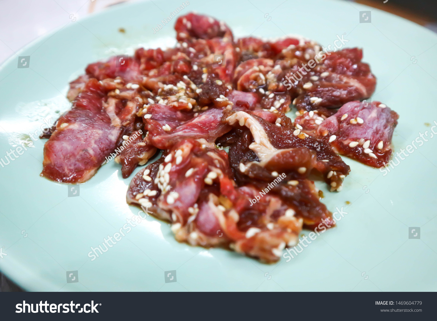 pickle beef, raw beef or raw meat #1469604779