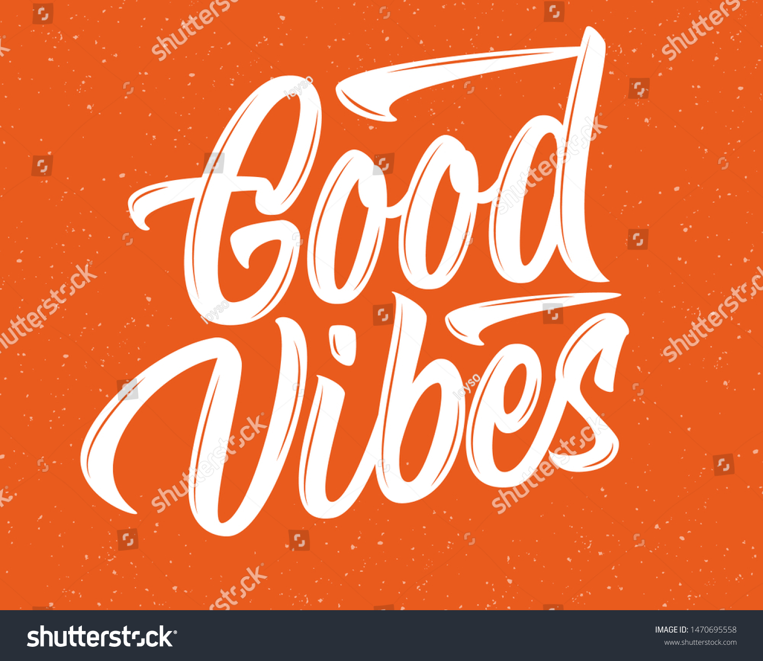 Good Vibes vector lettering sign on red textured - Royalty Free Stock ...