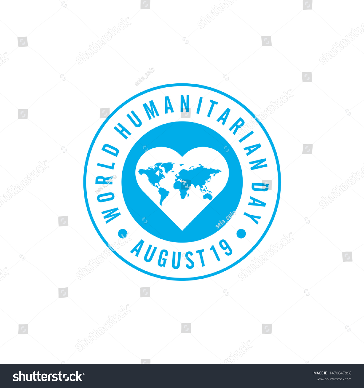 world humanitarian day logo template #1470847898
